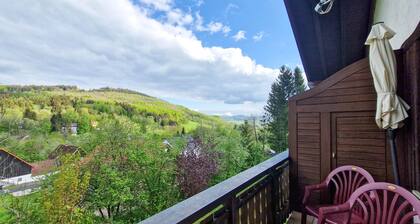 Appartement 'Fewo Wasserkuppe' avec terrasse partagée et Wi-Fi