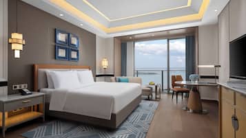 In-room safe, laptop workspace, blackout drapes, soundproofing