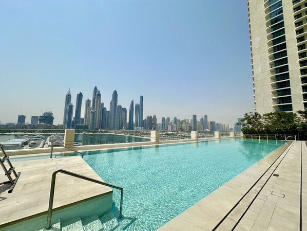 Pool - Serene 1BR w/ Private Palm View Balcony (Dubai)