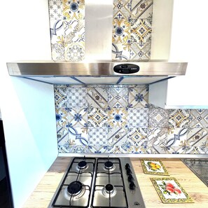 Fridge, oven, stovetop, dishwasher