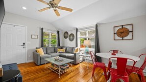 Smart TV - Short Description: Lakewood Bungalow | Screened Porch • 2 Baths • Basement Hangout • Walk to Lake• Onsite Laundry (Coloma charter Township)