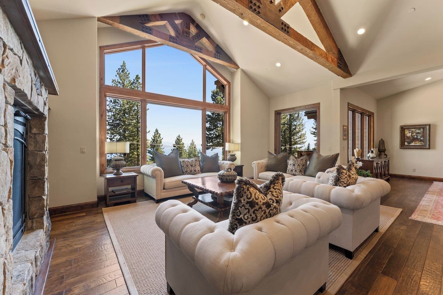 TV, fireplace, offices