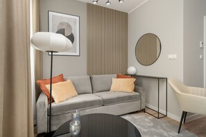 Living area - Grey and Beige Apartment by Renters (Wroclaw)