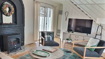 Smart TV, foosball, books