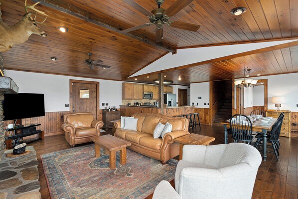 Télévision, cheminée