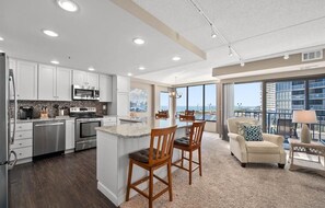 Fridge, microwave, oven, stovetop - Updated 2 BR 2 BA with Indoor Pool in Ocean Front Building (Ocean City)