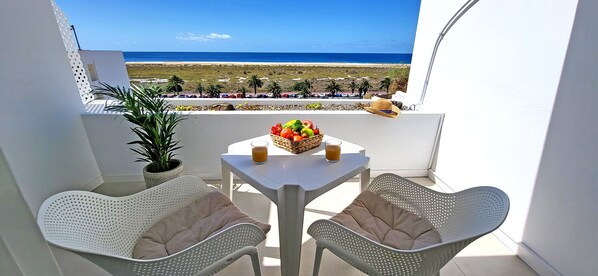 Outdoor dining - Casa Atlantica, Morro Jable Jandia, Meerblick, Balkon (Morro Jable)