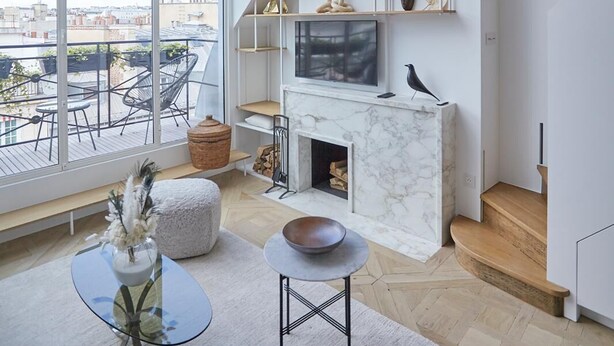Smart TV, fireplace - Masterpiece loft Eiffel Tower view in enchanting Paris (Paris)