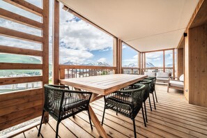 Outdoor dining - Tineo - Apartment in Alpe d'Huez (Alpe d`Huez)