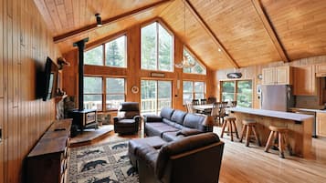 Smart TV, fireplace