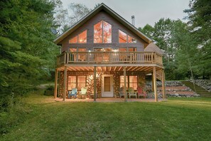 Exterior - Lakefront Cabin w/ Pool Table+Waterfall: Northwoods Nostalgia + Modern Amenities (Clam Lake)