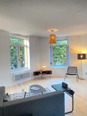 Smart TV, books - T3 Lumineux au Design Sobre en Plein Coeur de Moulins à Lille Garage 2 Places (Lille)