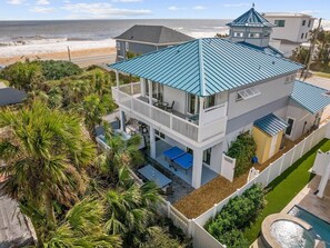 Property grounds - Pisces Rising | Oceanview Home with Pool & Hot Tub | Cupola | Balconies (Flagler Beach)