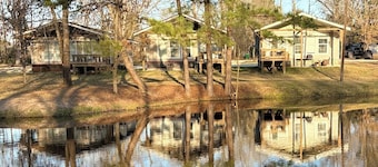 Chicken Coop Waterfront Cabin on Stocked Pond