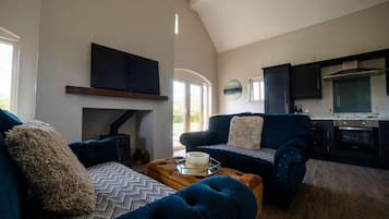 Cottage | Living area | TV, fireplace