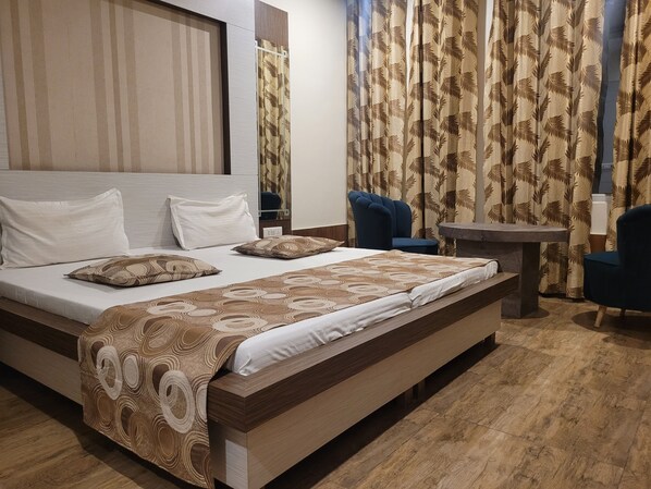 Executive Double Room | Laptop workspace, soundproofing, rollaway beds, free WiFi - The Aura Grand (Rohtak)