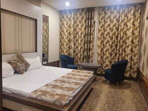 Executive Double Room | Laptop workspace, soundproofing, rollaway beds, free WiFi - The Aura Grand (Rohtak)