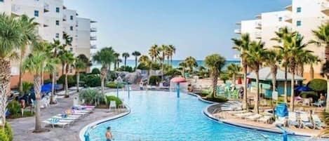 Outdoor pool, a heated pool