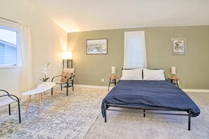2 habitaciones, tabla de planchar con plancha, wifi y ropa de cama