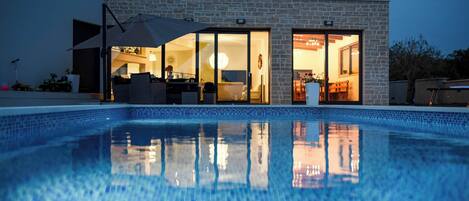 A heated pool