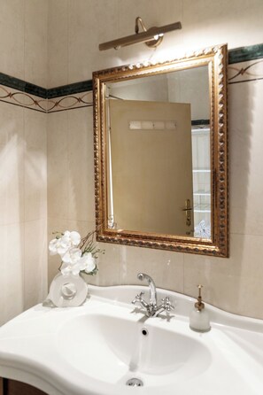 Hair dryer, towels, soap, shampoo - Large apartment in a prime location (Baden)