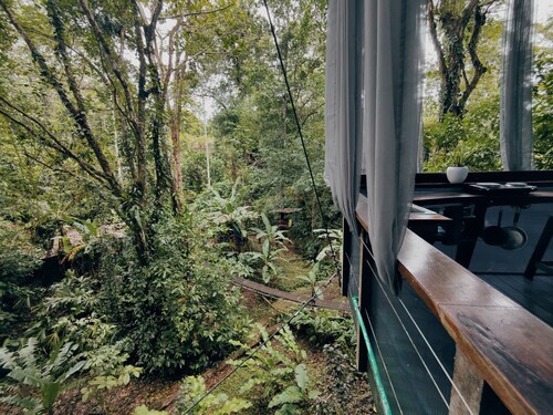 Morpho - adventurous Treehouse with amazing 360 view with pool and wifi access