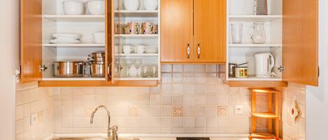 Fridge, stovetop, dishwasher, high chair