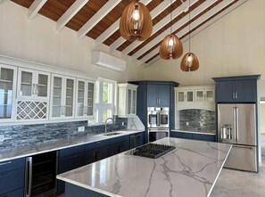 Private kitchen - The Boathouse STX, with a maginifcant view of Buck Island and Salt River! (Christiansted)