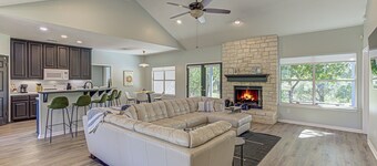 Hill country compound! Two 4 BDRM Homes with Pools On 8 Acres Riverfront