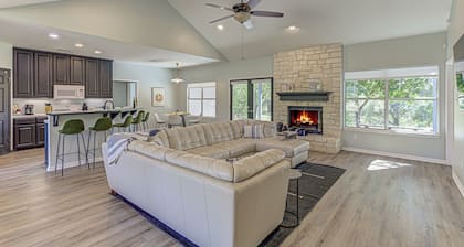 Hill country compound! Two 4 BDRM Homes with Pools On 8 Acres Riverfront