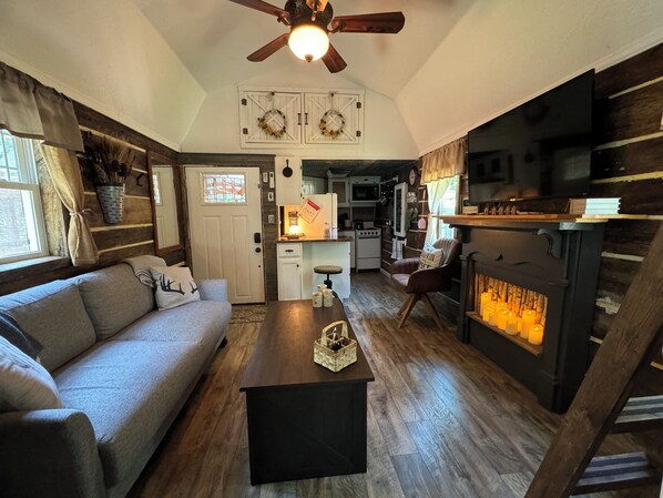 Smart TV, DVD player, video library