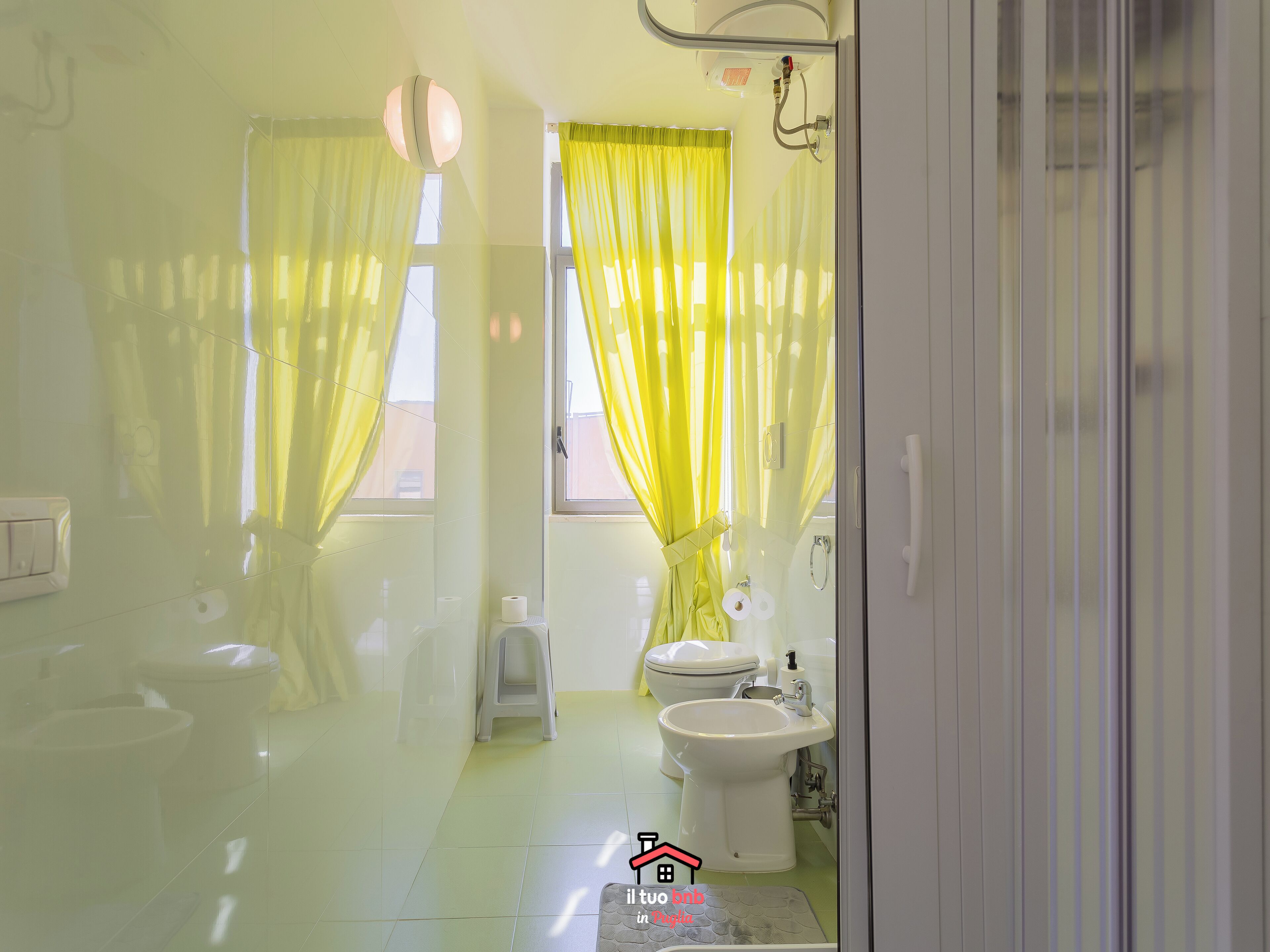 Shower, eco-friendly toiletries, hair dryer, bidet