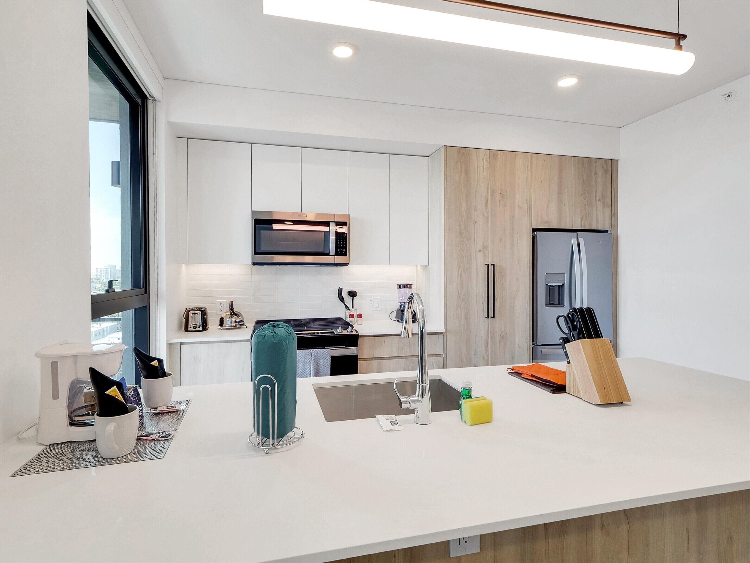 럭셔리 아파트, 침실 2개 | 전용 주방 | 대용량 냉장고, 전자레인지, 오븐, 쿡탑