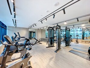 Fitness facility - Binghatti Crest - Elegant One Bedroom (Jumeirah Village Circle)