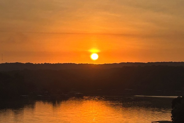 Sunrise on the water.