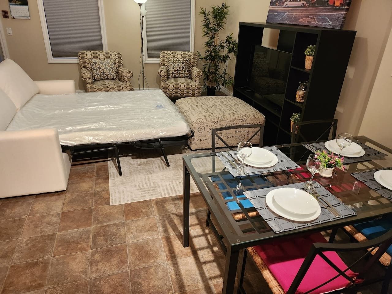 1 dormitorio, tabla de planchar con plancha, wifi y ropa de cama