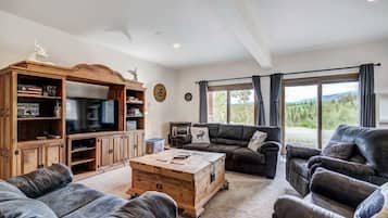 TV, fireplace, offices