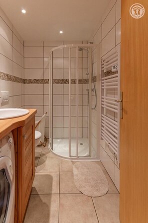 Shower, hair dryer