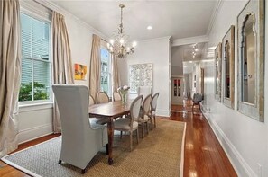 Dining - Posh fully furnished uptown home one block from St. Charles street car ! (New Orleans)