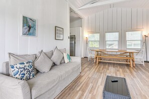 TV, stereo - Walk to Beach & State Park: Texas Gulf Coast Home (Jamaica Beach)
