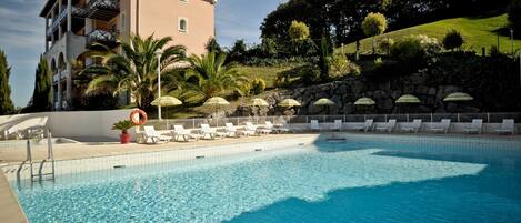 A heated pool