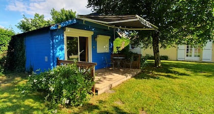 Chalet '2 Pers Jarnac' with Private Terrace, Garden, and Air Conditioning