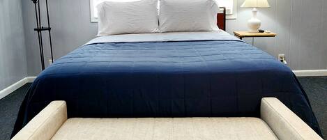 1 bedroom, iron/ironing board, travel crib, WiFi