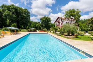 Pool - Exceptional 19th-Century Estate with Heated Pool & Private Park – Between Ocean and Lake (Soustons)