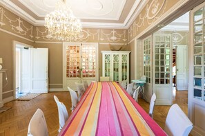 Dining - Exceptional 19th-Century Estate with Heated Pool & Private Park – Between Ocean and Lake (Soustons)
