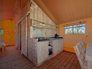 Tent | Exterior - Nice Safari Tent With Bathroom, at Hunebedcentrum (Borger)