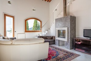 Télévision, cheminée