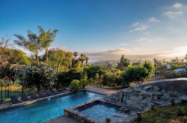 Outdoor pool, a heated pool