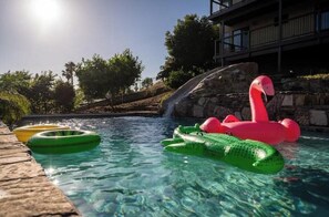 Outdoor pool, a heated pool