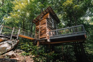 Exterior - Treetop Hideaways: Luna Loft Treehouse (Flintstone)